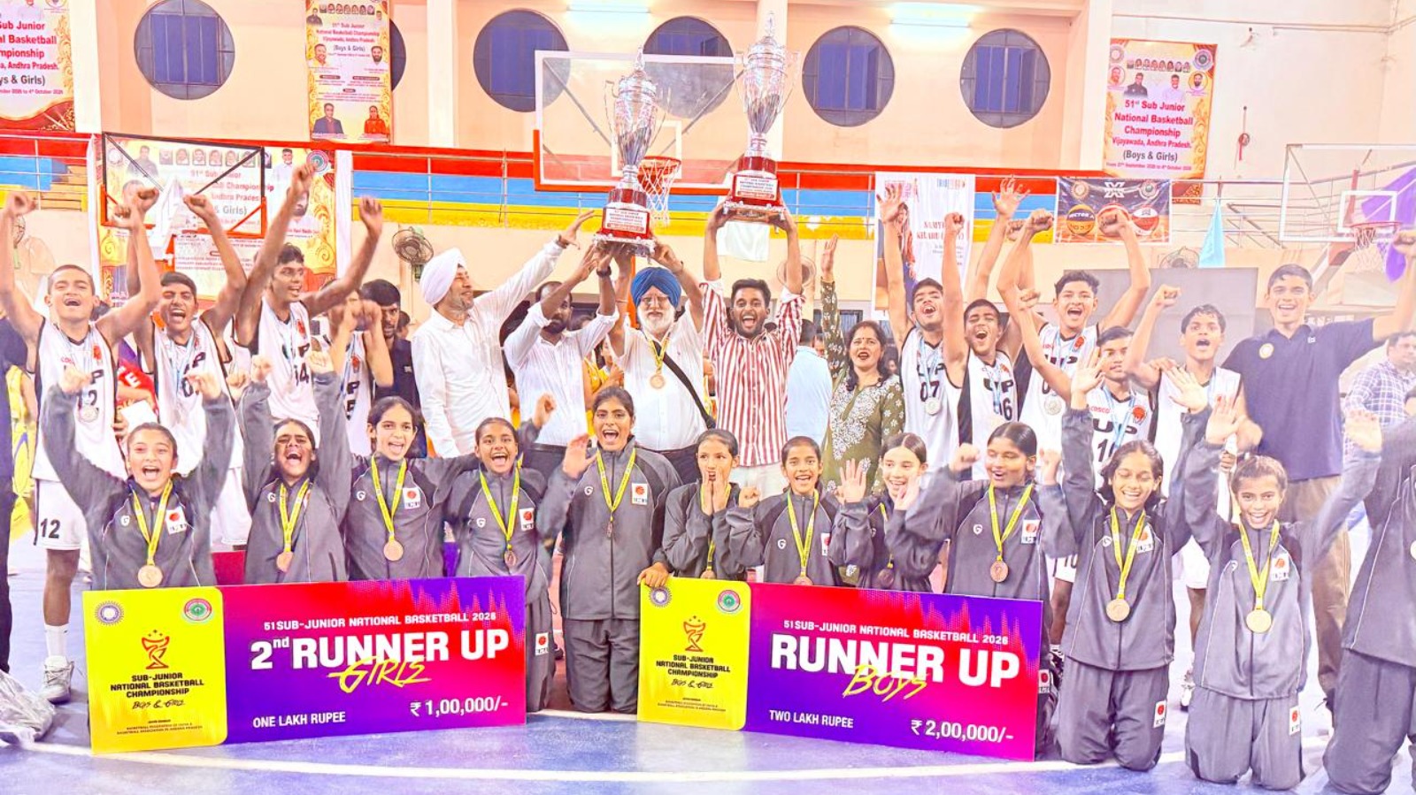 ओपन नेशनल बास्केटबॉल चैंपियनशिप में यूपी बालकों को रजत बालिकाओं को कांस्य