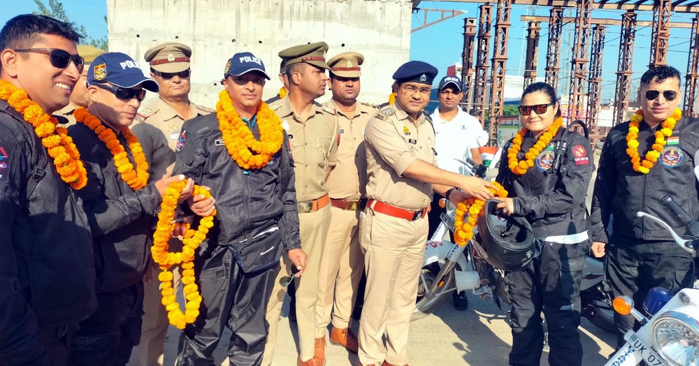 नशे के खिलाफ जंग का संदेश लेकर निकली उत्तराखंड पुलिस की रैली, मुजफ्फरनगर में हुआ स्वागत